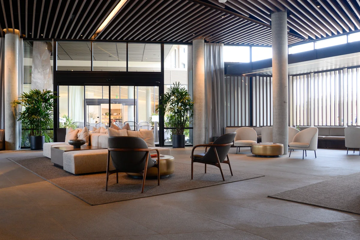 Hotel lobby with premium furniture